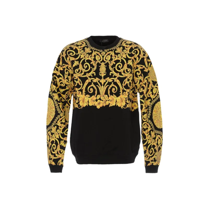 VERSACE Sweatshirts Men Yellow Black-0