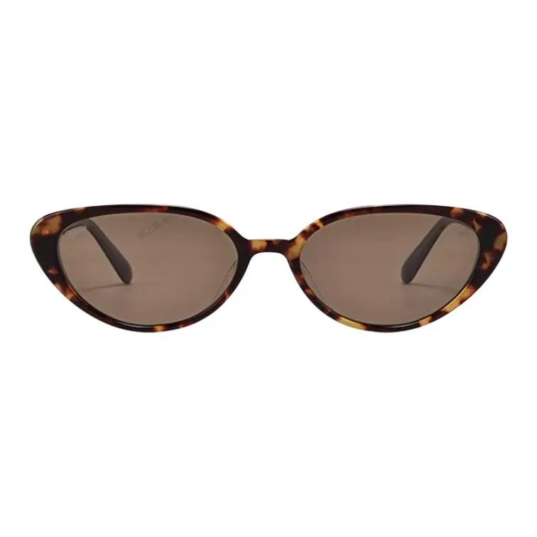 Fakeme Plate Frame Cat Eye Sunglasses Unisex Tortoiseshell-1