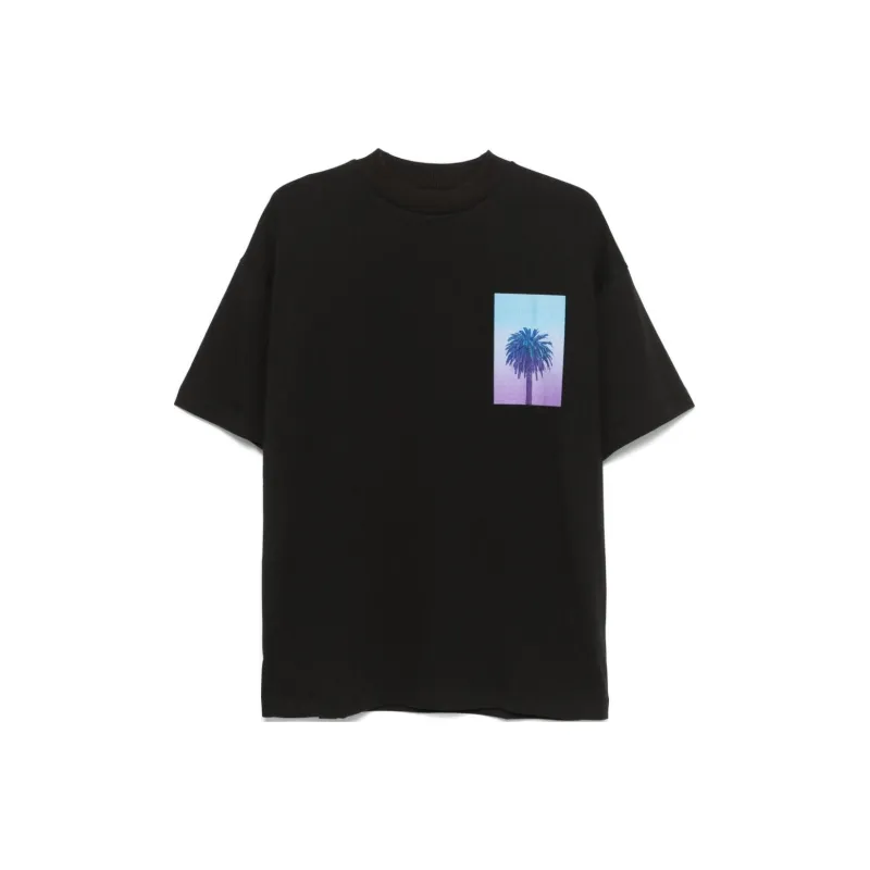 Blue Sky Inn Sunset Palm T shirt-0