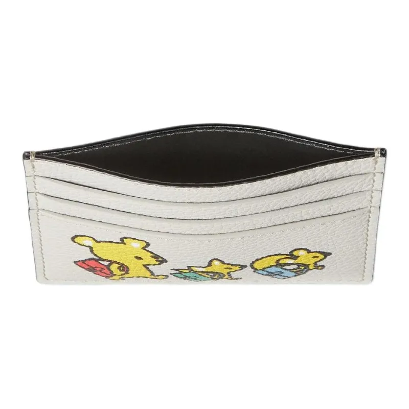 FENDI Cow Leather Card Holder Men's Light Gray Multicolor-2