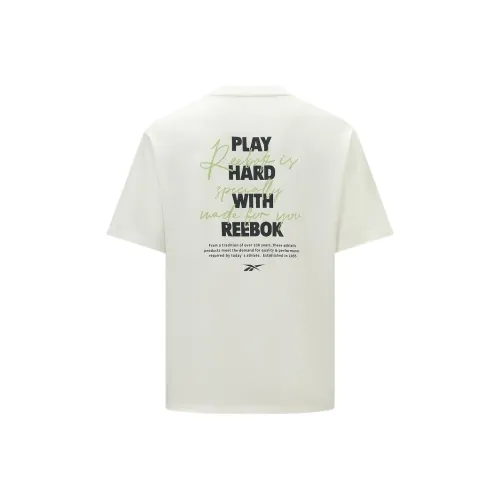 Reebok Drop Shoulder Sleeve T-Shirt Unisex Natural White