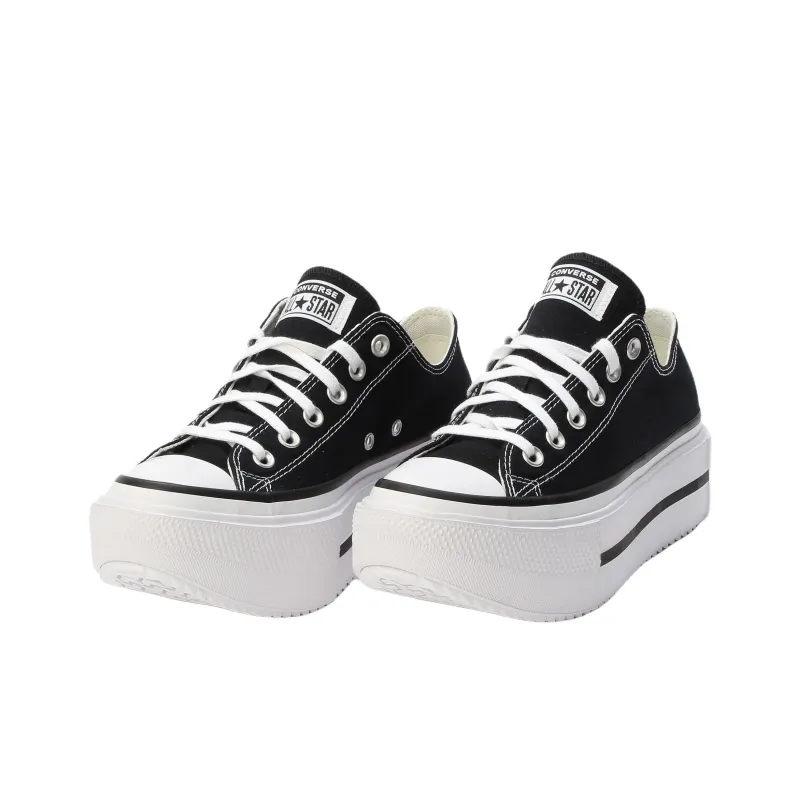 Converse Chuck Taylor All Star Lift Double Stack Low 'Black White'-1