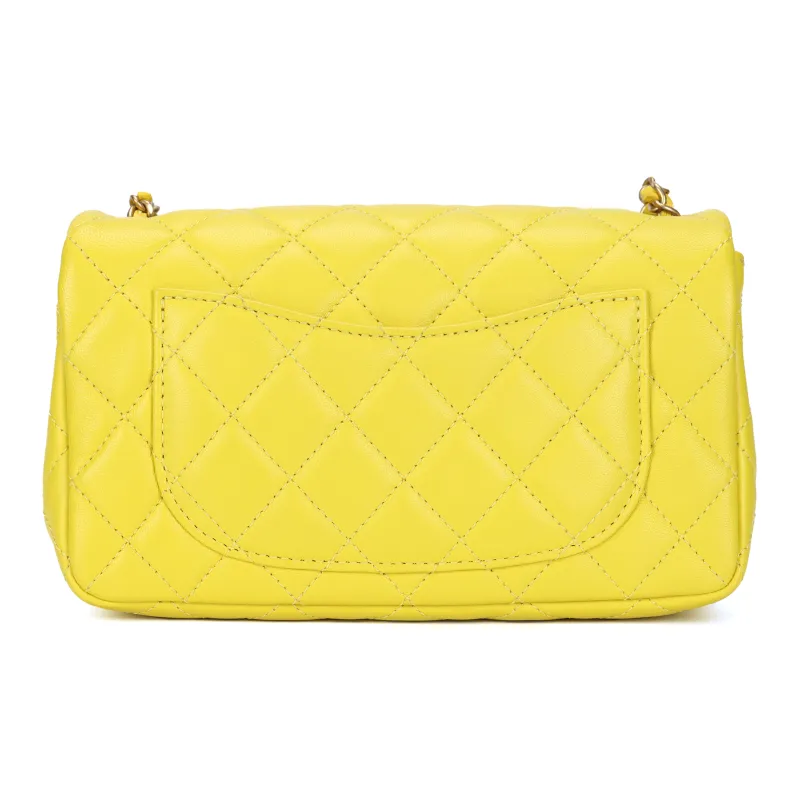 CHANEL Classic Flap CF Sheepskin Flap Bag, Shoulder Bag, Crossbody Bag Women's Yellow-2