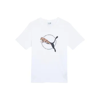 PUMA REAL CAT T Shirt Men's White