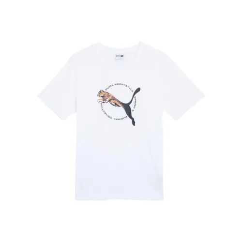PUMA REAL CAT T Shirt Men's White