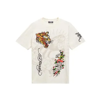 Ed Hardy SS25 T Shirt Men's Ivory White