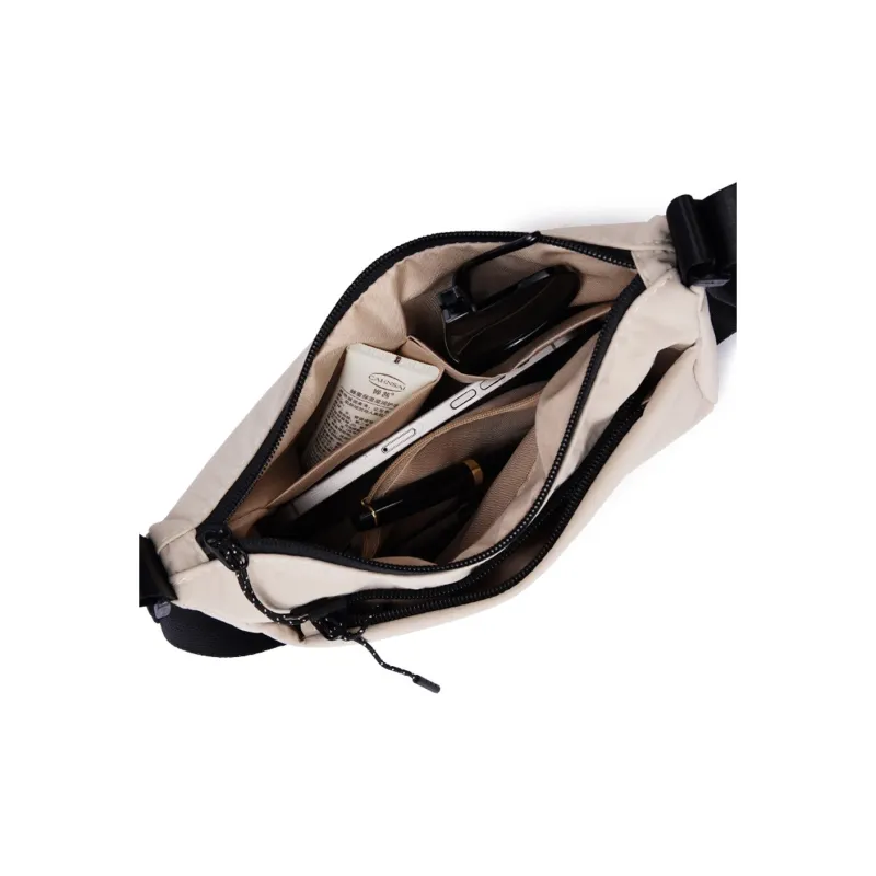 Dubaolu Fabric Dumpling Bag Crossbody Bag Medium Size Unisex Black/Khaki/Brown-4