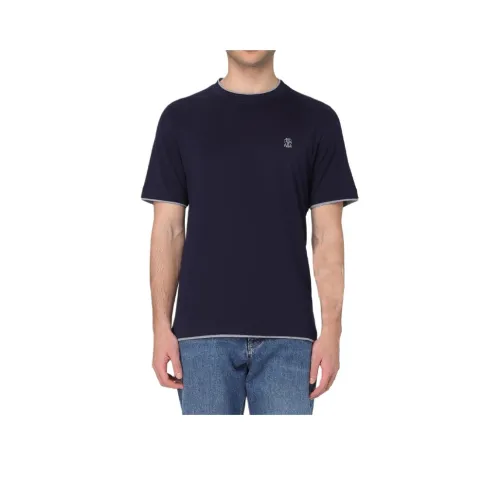 Brunello Cucinelli Layered Effect Crewneck T Shirt