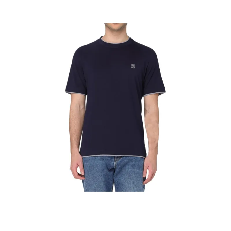 Brunello Cucinelli Layered Effect Crewneck T Shirt-0