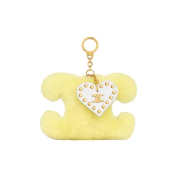 CELINE Wool Bag Charm Bag Merch Women's Yellow