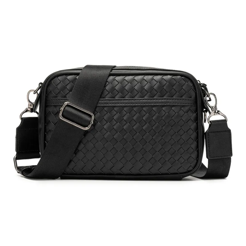 Old Man's Head Synthetic Leather Crossbody Bag Regular Men's Black-5