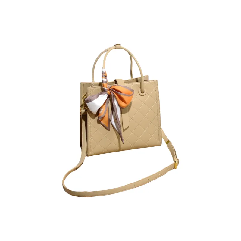 Versman PU Handbag Women's Cream Yellow-2