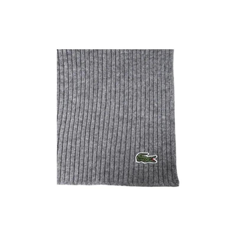 LACOSTE Knit Scarves Men's Gray-4
