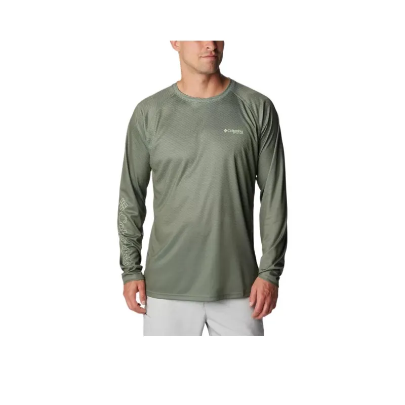Columbia PFG Super Terminal Tackle T-Shirt Men's Green-0
