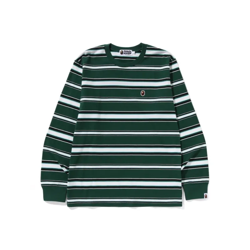 A BATHING APE One Point Stripe L/S Tee-4