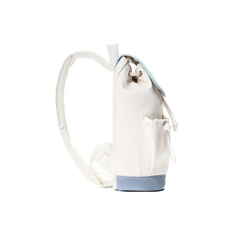 MR.ACE HOMME Nylon Fabric Backpack Small Size Unisex Cream White/Light Gray Green/Dusty Pink-13