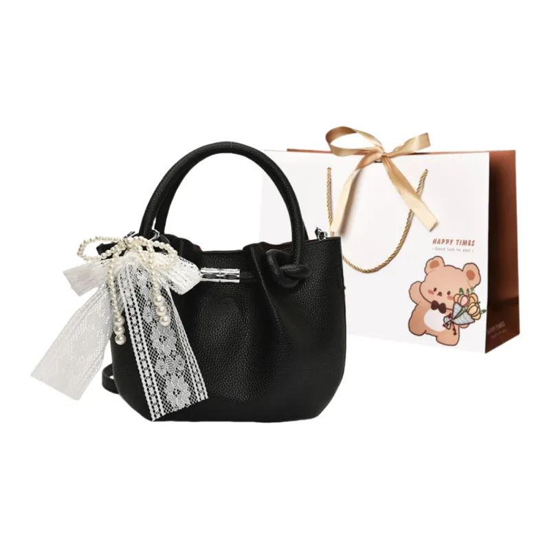 ERANGBEAR PU Bucket Shoulder Bag Crossbody Bag Handbag Women's Multicolor-2