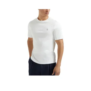 Brunello Cucinelli Logo Embroidered Crewneck T Shirt