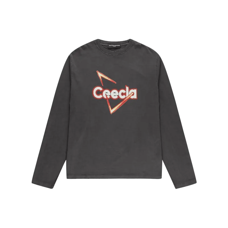 Createexploreexpandconquer Distressed effect Logo print T shirt-0