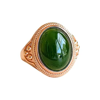 Jade Ink Love Hetian Jade Rings Jasper Women's