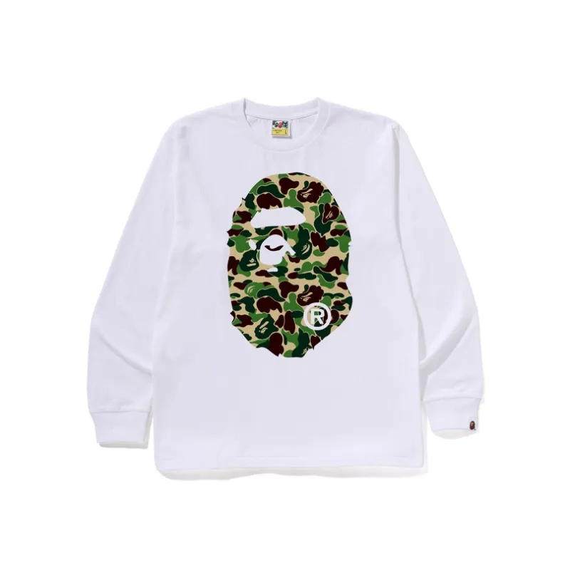Bape Abc Camo Big Ape Head L/S Tee-8