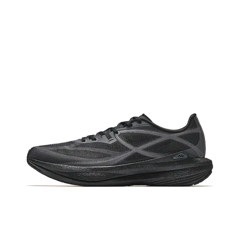 Anta Light Breeze Anti Slip And Wear Resistant Coverage Low Top Casual Running Shoes Men's Black Castle Gray-0