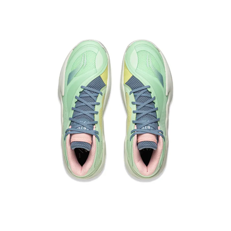 LiNing XinSheng Cushioning Slip Resistant Mid Top Basketball Shoes Men's Green-3
