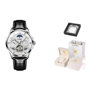 OLEVS Mechanical Movement Watch Men's Watches White Dial