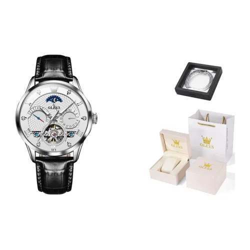 OLEVS Mechanical Movement Watch Men's Watches White Dial