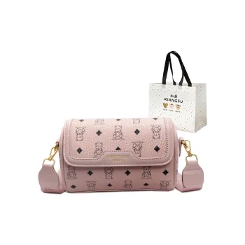XIANGSU PU Crossbody Bag Shoulder Bag Regular Women's Pink/Black & White/Black/Ecru/Brown