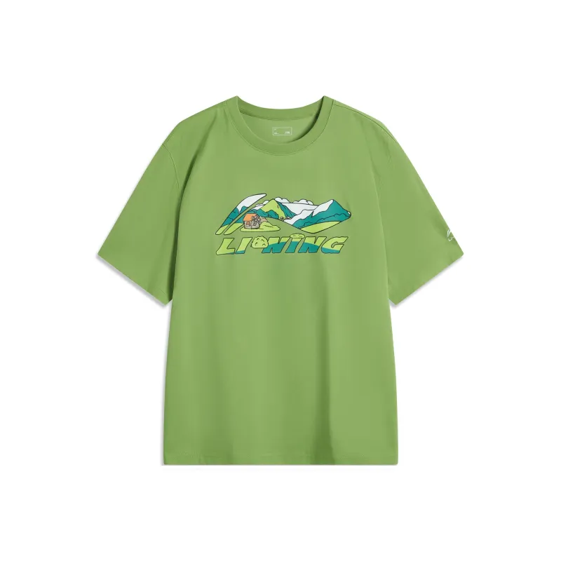 LiNing Sports Life Collection T Shirt Men's Banana Leaf Green-0