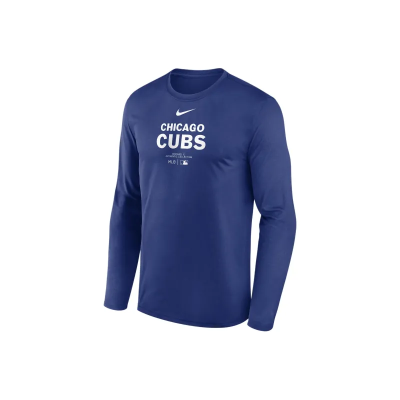 Nike Chicago Cubs Authentic Collection Practice Men's Nike Dri-FIT Mlb Long-Sleeve T-Shirt-0