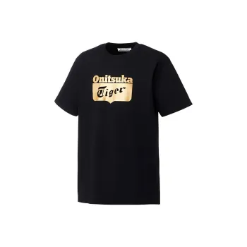 Onitsuka Tiger T Shirt Unisex Black Gold