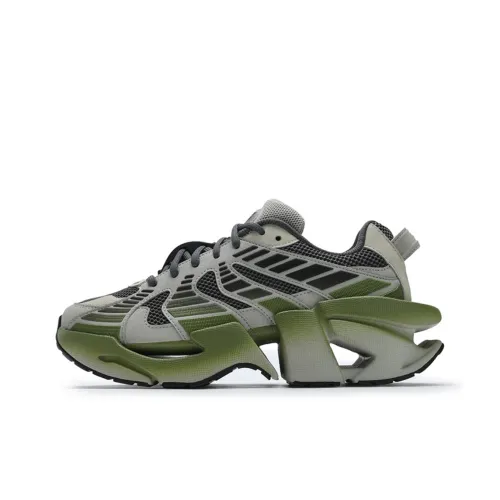 FILA Space Slip Resistant, Abrasion Resistant, Breathable, Height Increasing Low Top Running Shoes Men's Black Gray