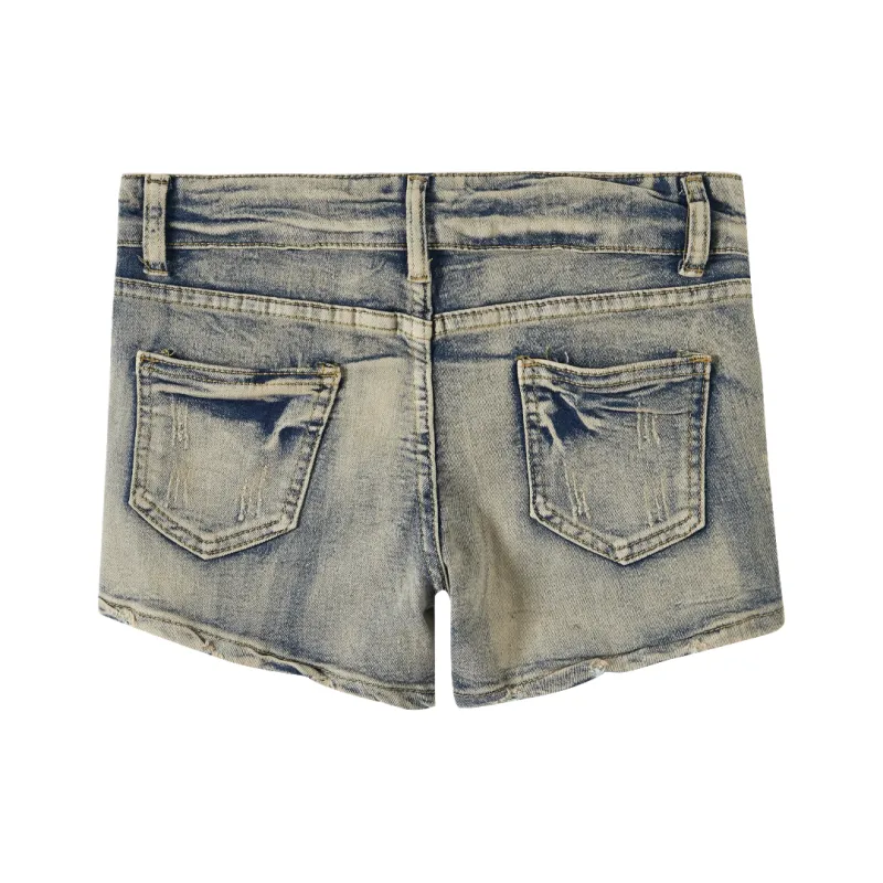 MA JOURNEE Denim Shorts Women's Yellow Mud-1