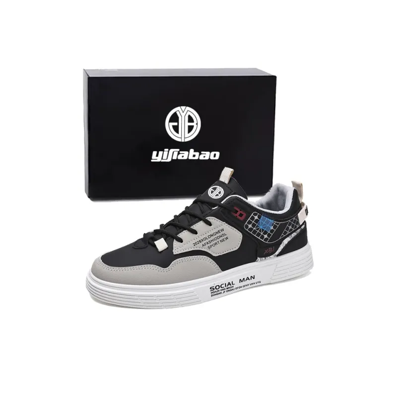 Yi Jiabao Wear Resistant Balance Support Low Top Skateboard Shoes Men's-0