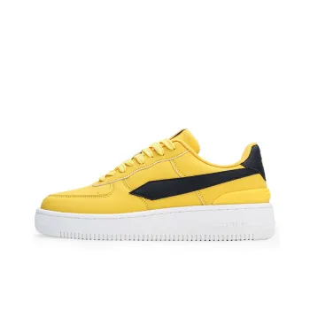 GLO BULL Air Force 1 Height Increasing Wear Resistant Breathable Slip Resistant Low Top Skateboard Shoes Unisex Yellow
