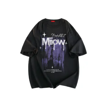 MIIOW Trend Party Series T Shirt Unisex Black