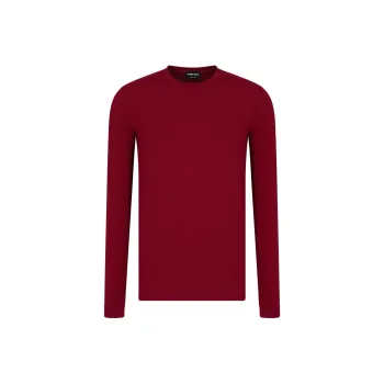 GIORGIO ARMANI Stretch Viscose Jersey Jumper With Crew Neck And Long Sleeves