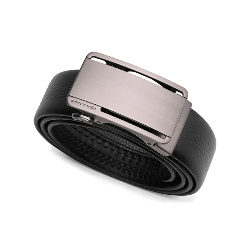 PIERRE CARDIN Cow Leather Belts Men's Black 3.5cm-11