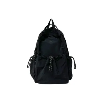 Deli Bear Nylon Backpack Large Size Unisex Black/Yellow/Gray/Orange/Ecru