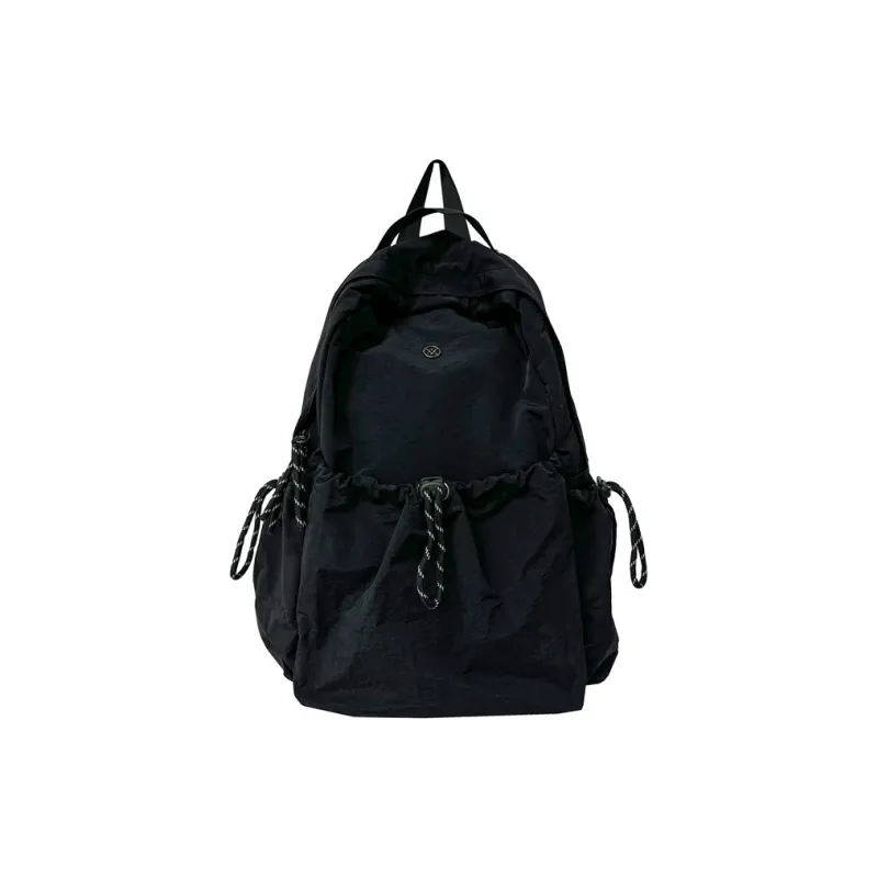Deli Bear Nylon Backpack Large Size Unisex Black/Yellow/Gray/Orange/Ecru-0