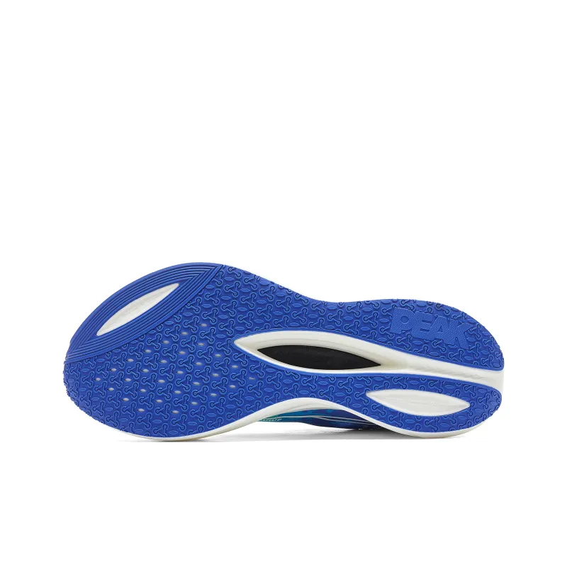 PEAK Cushioning, Slip Resistant, Rebound Low Top Running Shoes Men's Ivory Blue-5