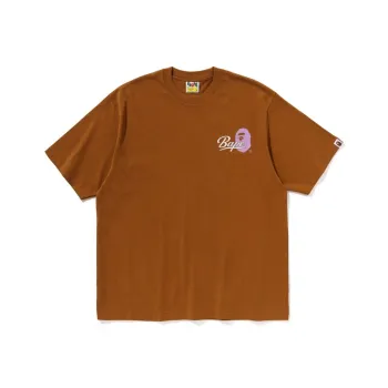 A BATHING APE Cursive College Logo Relaxed Fit Tee