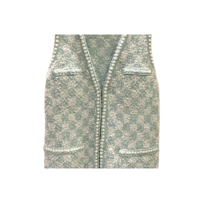CHANEL Vests Women's Mint Green-2