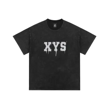 XINYINSU T Shirt Unisex Faded Black