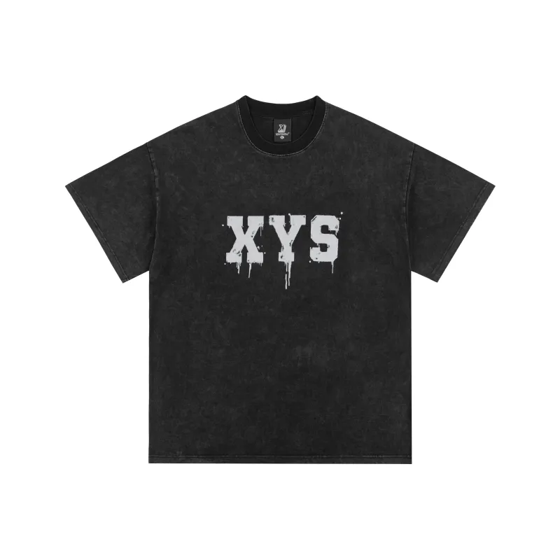 XINYINSU T Shirt Unisex Faded Black-0