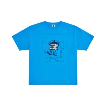 KAWS Dover Street Market Co-brand T-Shirts Unisex Blue