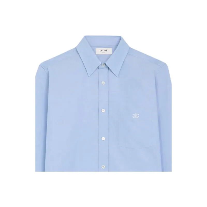 CELINE Shirts Men Blue-4