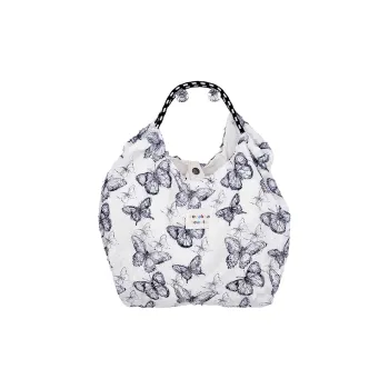 DCLOUD Canvas Bag Handbags Regular Women's Black/Cyan